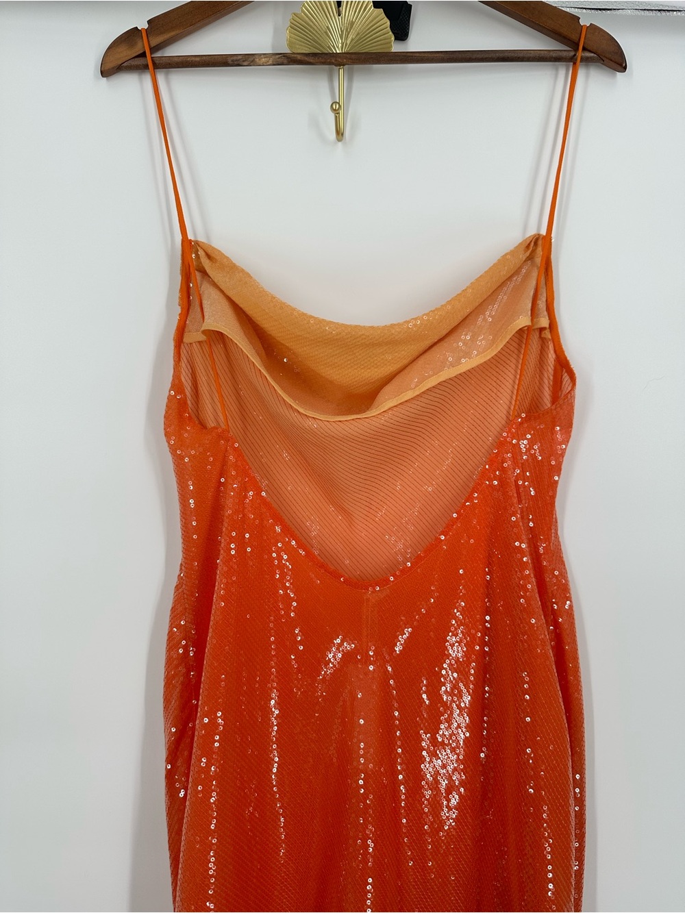 BYDEE Neomi Maxi Sol Dress Low Back Summer Sunset Shimmer Sequins Dress Size XL - Picture 7 of 16